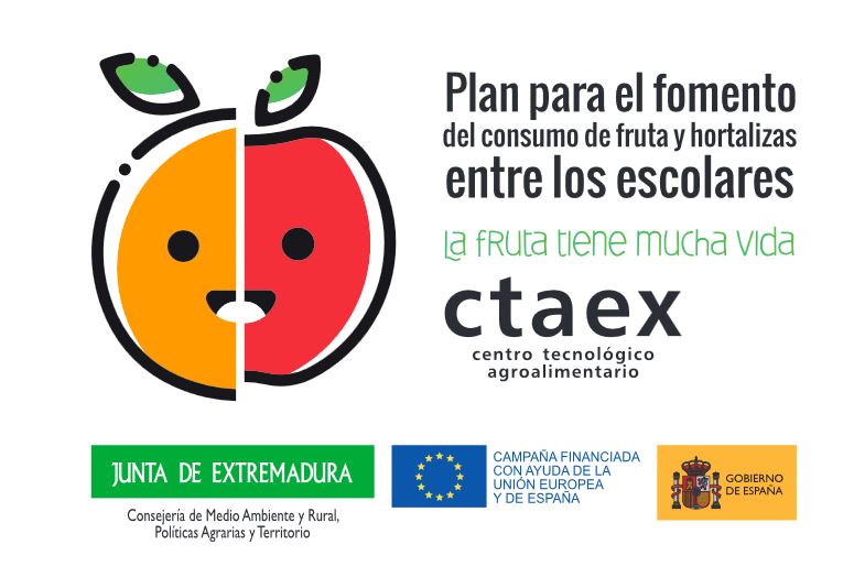 cartel plan de fomento del consumo de frutas y hortalizas Junta de Extremadura